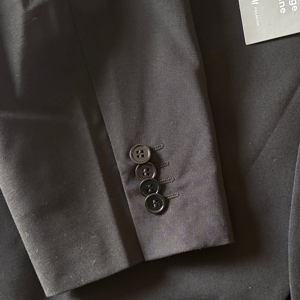 H&M SLIM FIT BLACK WOOL BLEND JACKET 46R - Picture 10 of 12